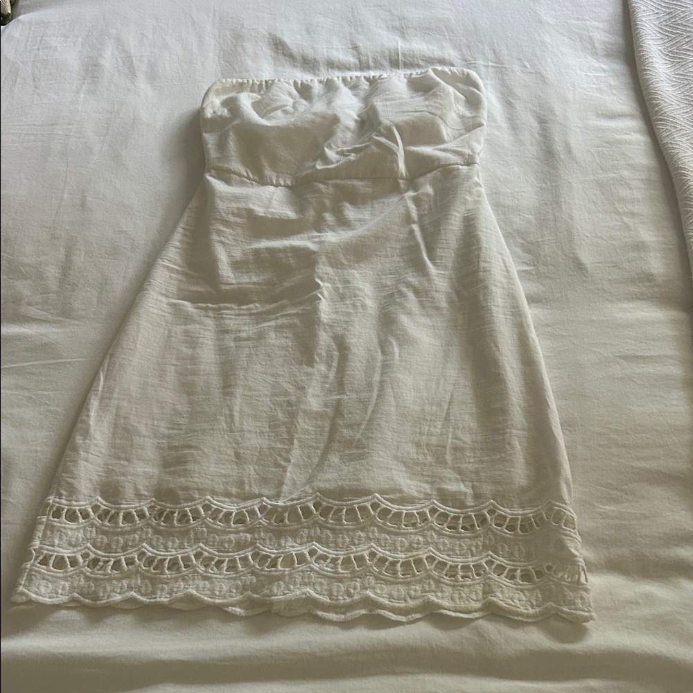 Lulu's White Strapless Dress